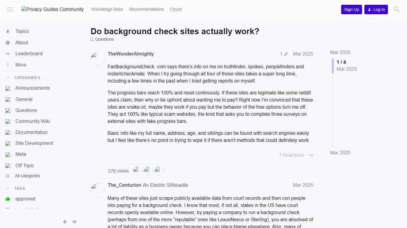 Do background check sites actually work? - Questions - Privacy Guides Community